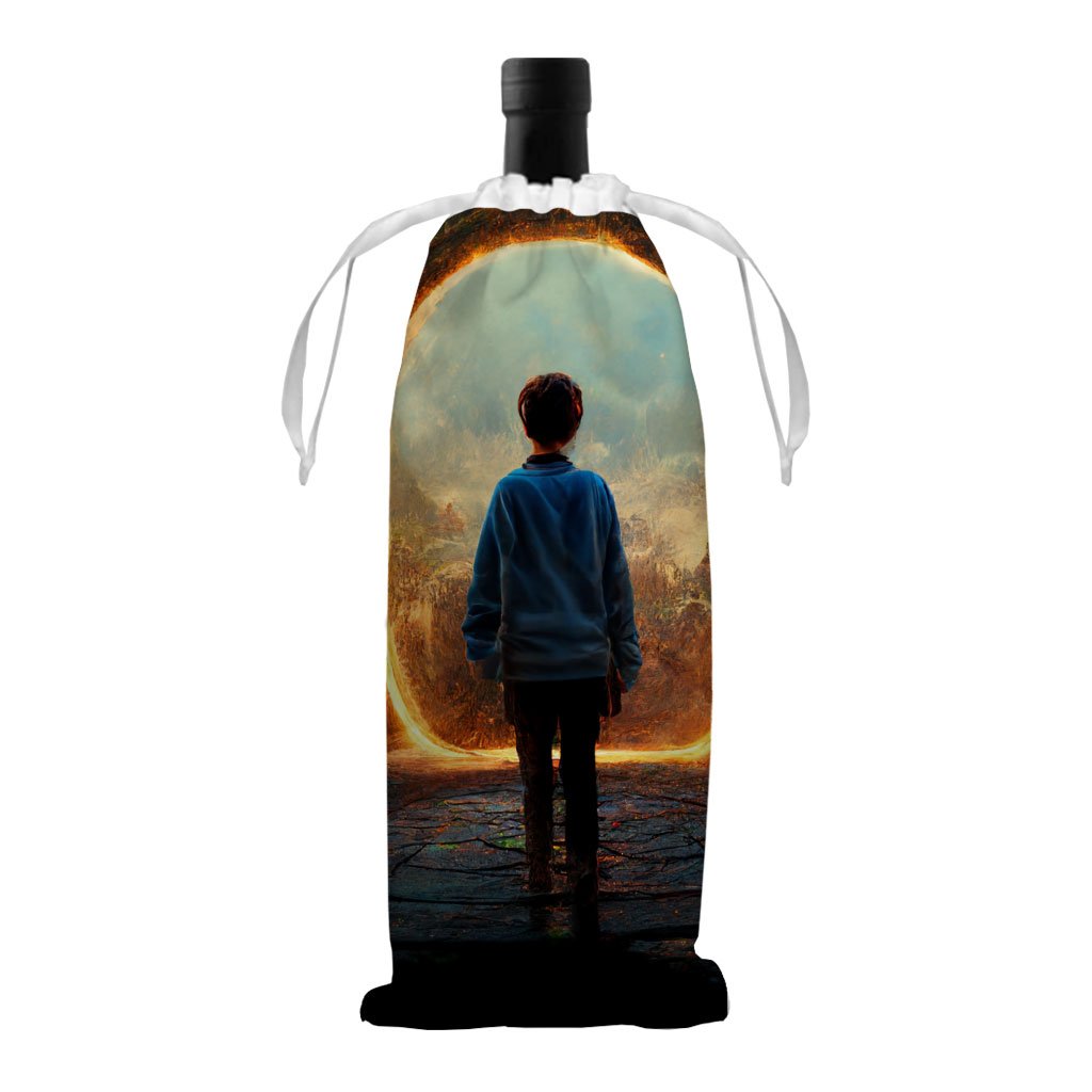 Fantasy Land Art Wine Tote Bag - Portal | Cute Demon Small Tote Bag