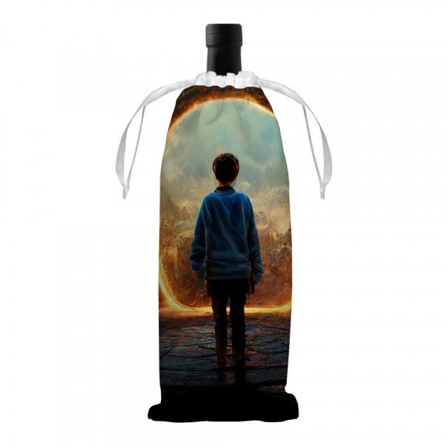 Fantasy Land Art Wine Tote Bag - Portal | Cute Demon Small Tote Bag
