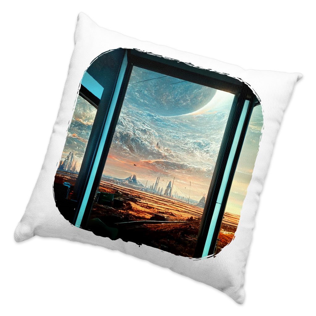 Futuristic City Night Art Square Pillow Cases – Future World Pillow Covers