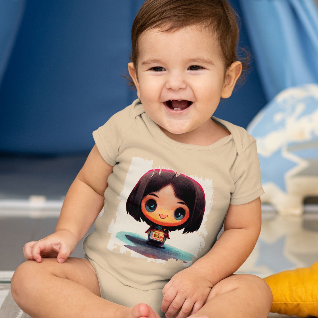 Japanese Young Cute Girl Baby Jersey Onesie – Kawaii Baby Onesie | Shopamericaio