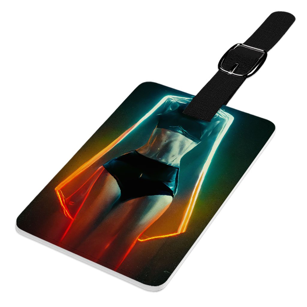 Cyberpunk Supermodel Character Art Luggage – Futuristic Travel Bag