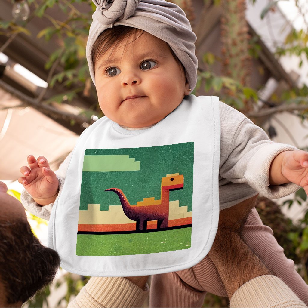 Dino Pixel Art Baby Bibs – Dinosaurs Baby Feeding Bibs | Shopamericaio