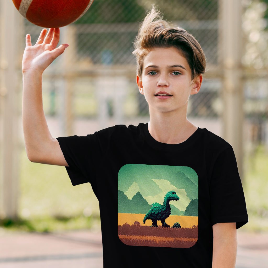 Cute Dino Kids’ T-Shirt – Pixel T | Cute Anime Girl Print Toddler T-Shirt