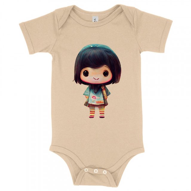 Kawaii Anime Baby Jersey Onesie – Japanese Baby Onesie – Printed Baby One-Piece
