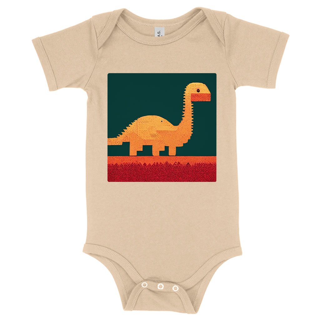 Dinosaurs Baby Jersey Onesie – 8 Bit Baby Onesie – Cute Dinosaur Baby One-Piece
