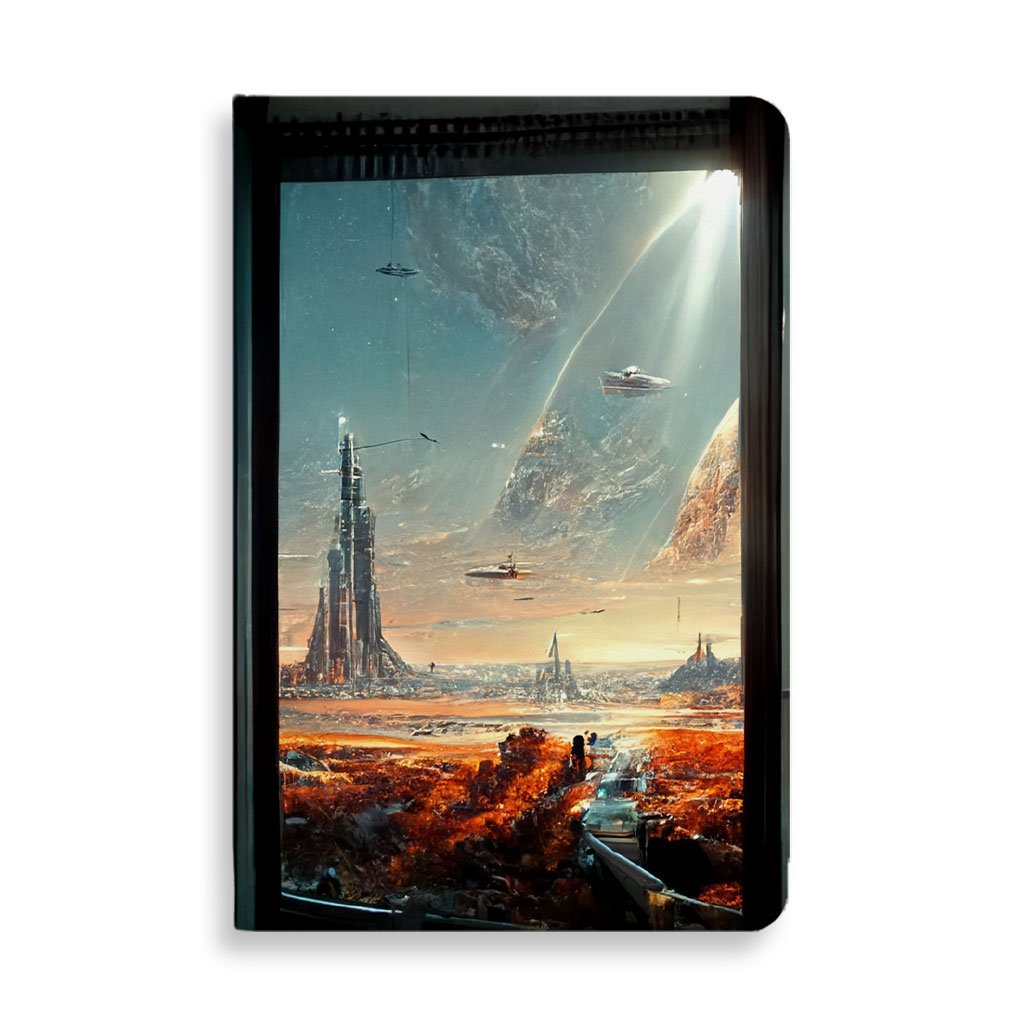 City Outer Space Concept Art Journal – Cityscape Notebook – Future World Journal