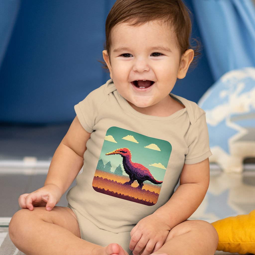 Cute Dinosaur Baby Jersey Onesie – Dino Baby Onesie – Printed Baby One-Piece