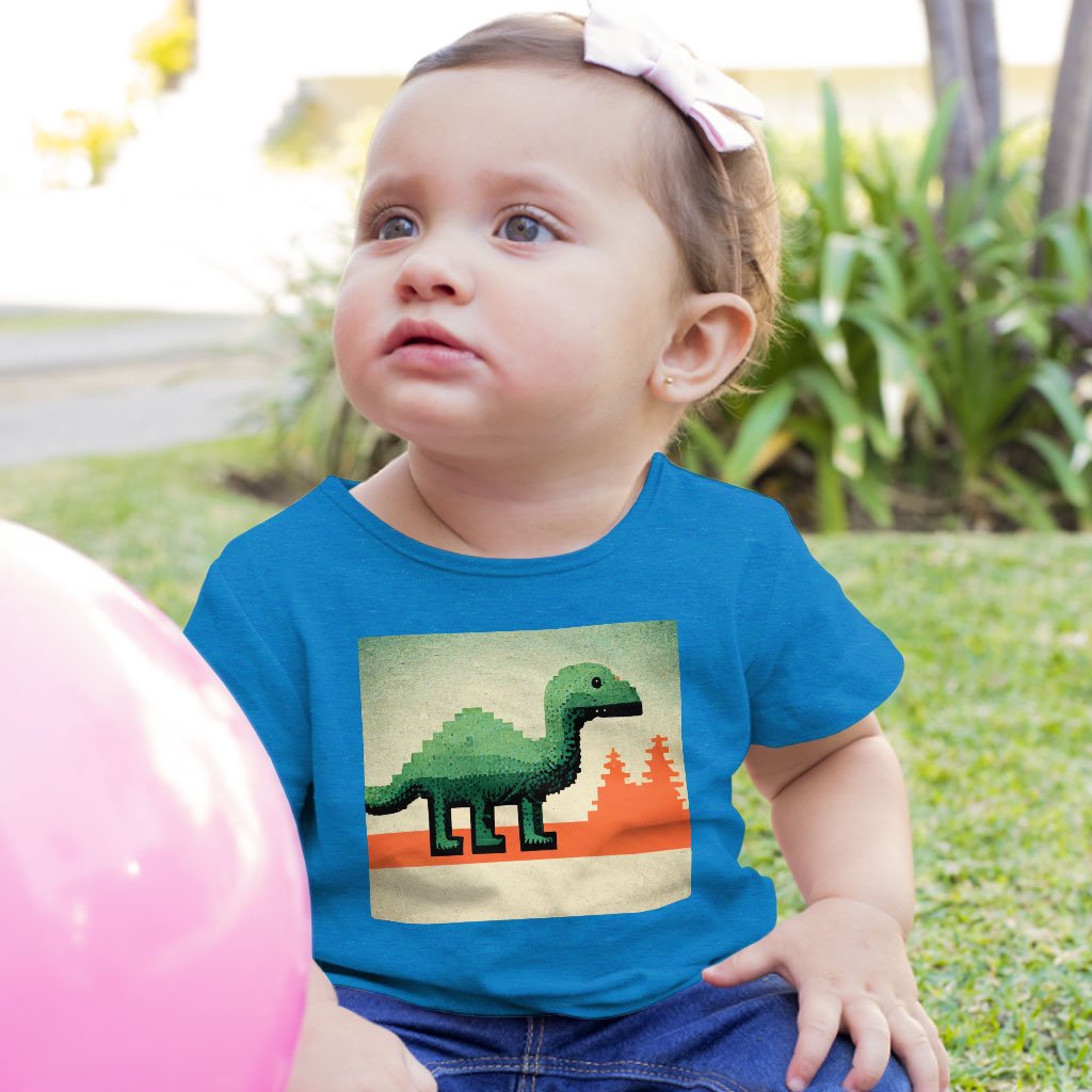 Dino Baby Jersey T-Shirt – Pixel Baby T-Graphic T | Shopamericaio
