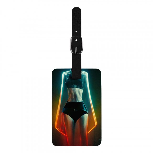Cyberpunk Supermodel Character Art Luggage – Futuristic Travel Bag