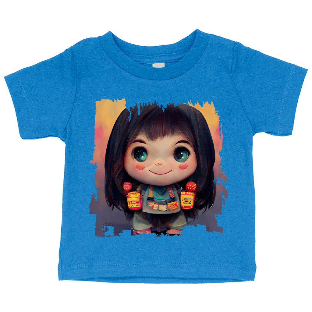 Anime Girl Cute Baby Jersey T-Shirt – Anime Print Baby T-Graphic T