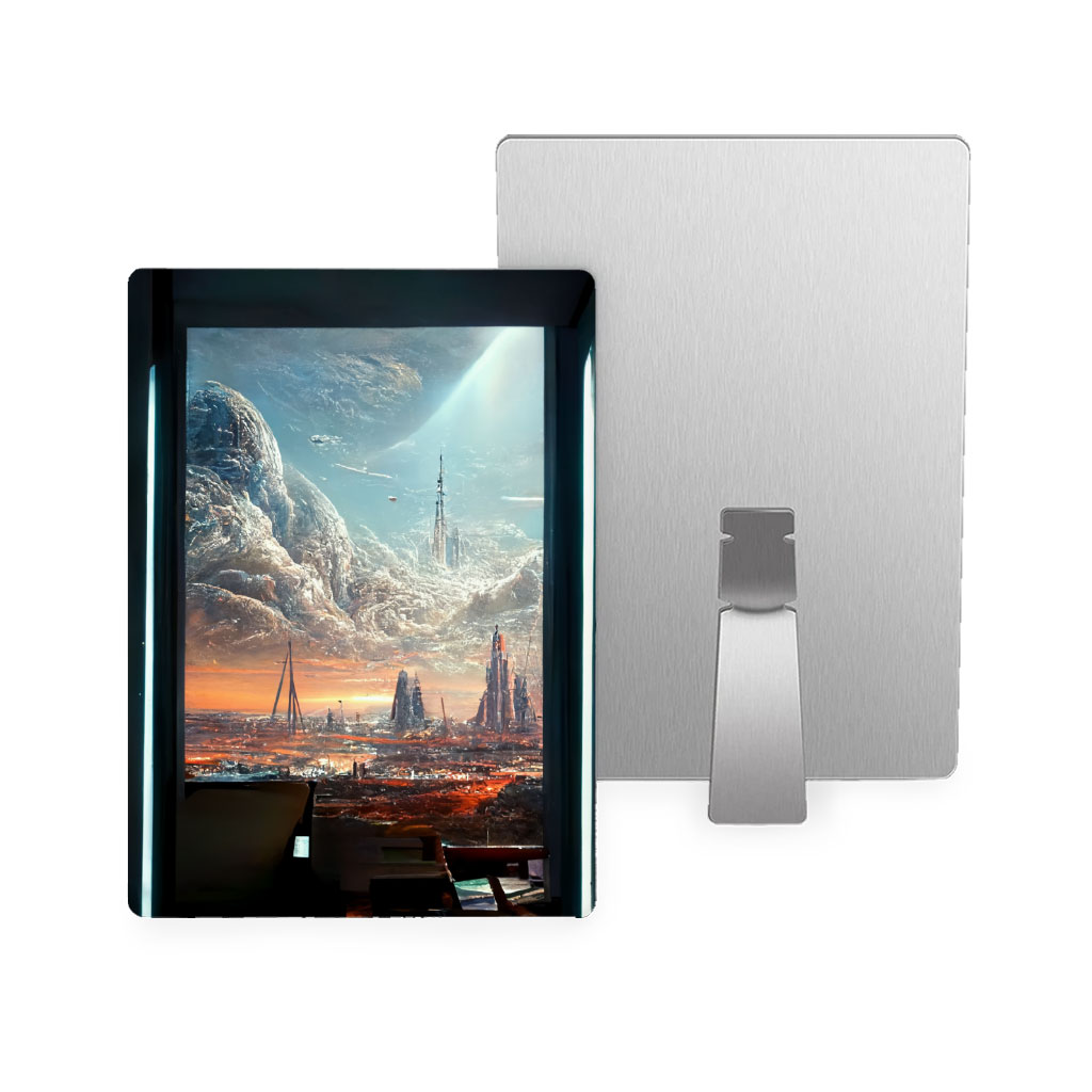 Space Station City Art Metal Photo Prints – Graphic Decor Picture