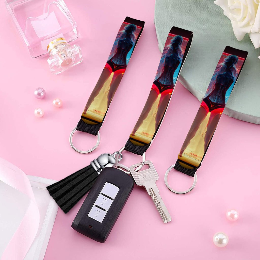 Supermodel Art Keychain Wristlet – Neon Keychain Bracelet | Shopamericaio