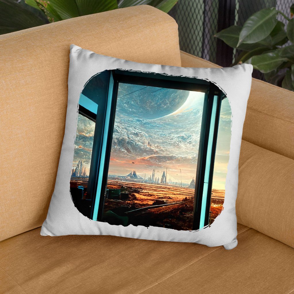 Futuristic City Night Art Square Pillow Cases – Future World Pillow Covers