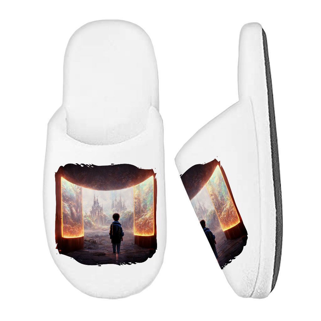 Fantasy World Concept Art Memory Foam Slippers – Portal Slippers | Shopamericaio