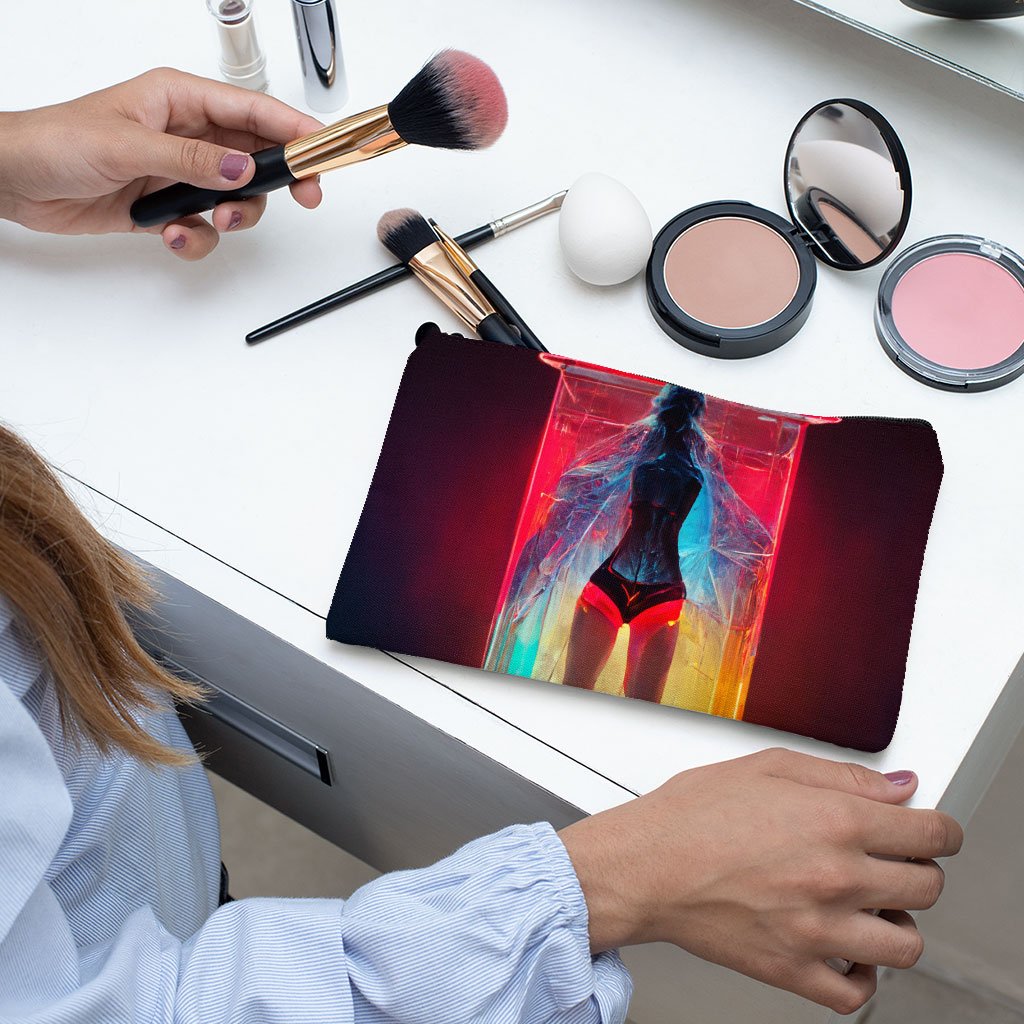 Supermodel Art Makeup Bag – Neon Cosmetic Bag – Fantasy Makeup Pouch