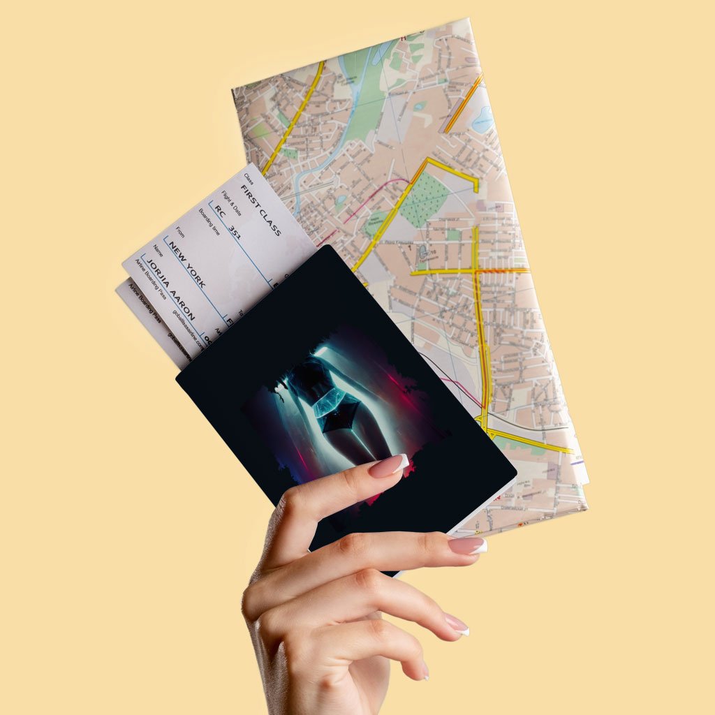 Woman Body Silhouette Art Passport Cover – Neon Passport Cover | Shopamericaio