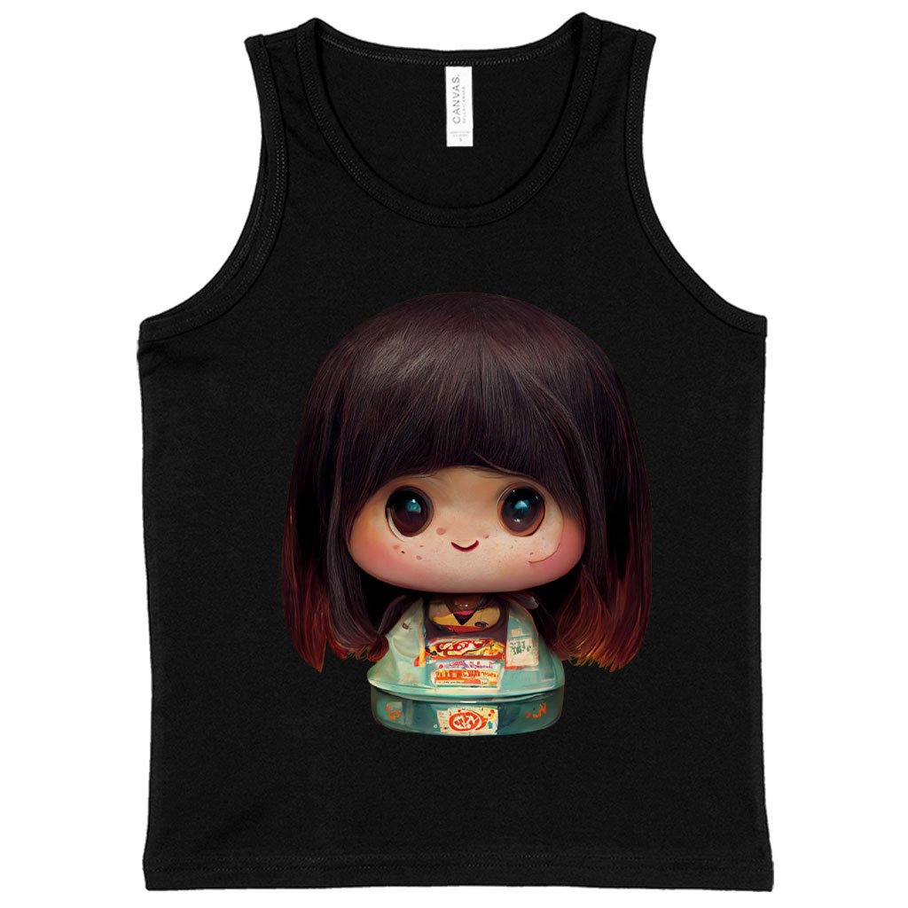 Girl Print Kids’ Jersey Tank – Japanese Sleeveless T-Shirt – Cute Kids’ Tank Top