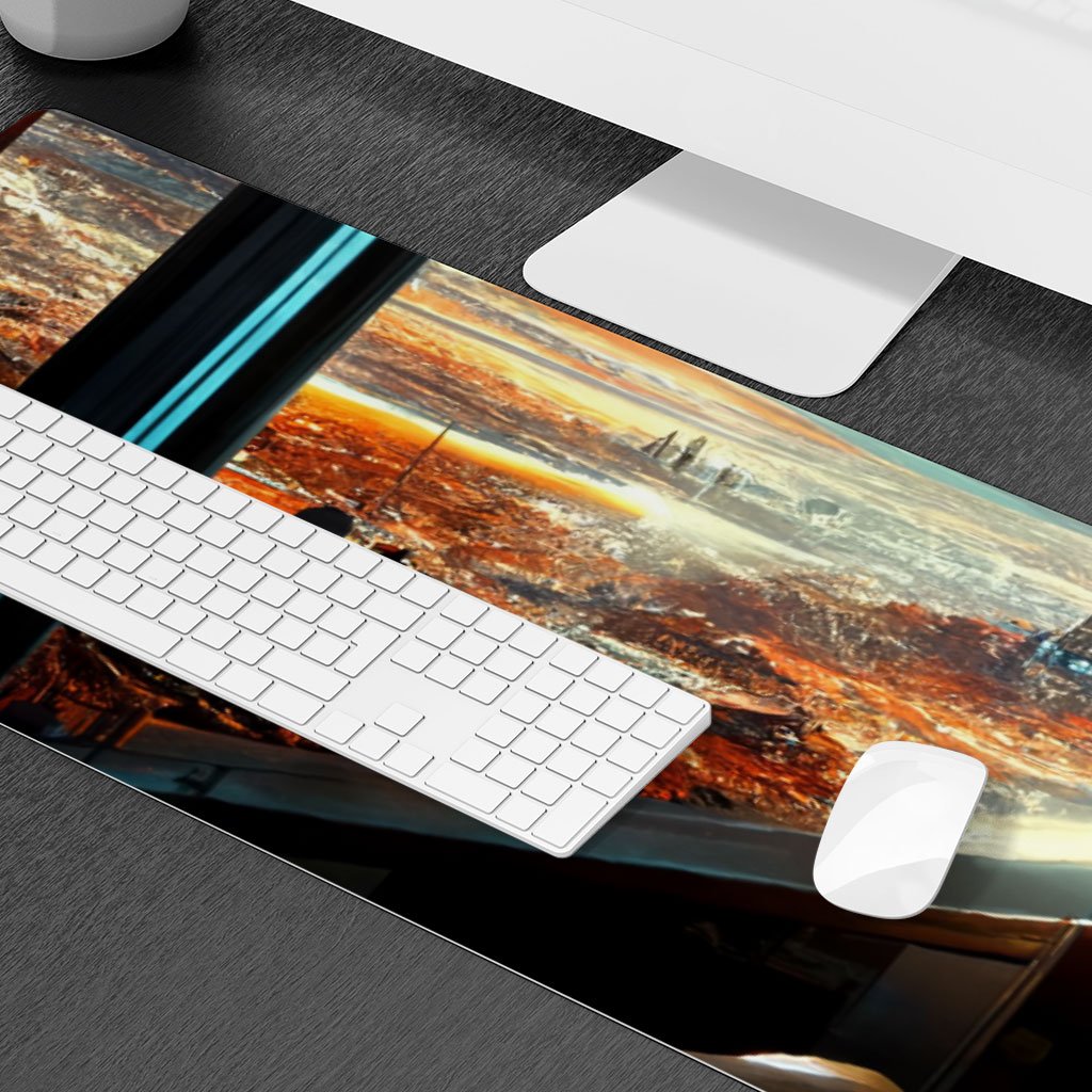 Futuristic Cities Fantasy Art Desk Mat – Cool Desk Pad | Shopamericaio