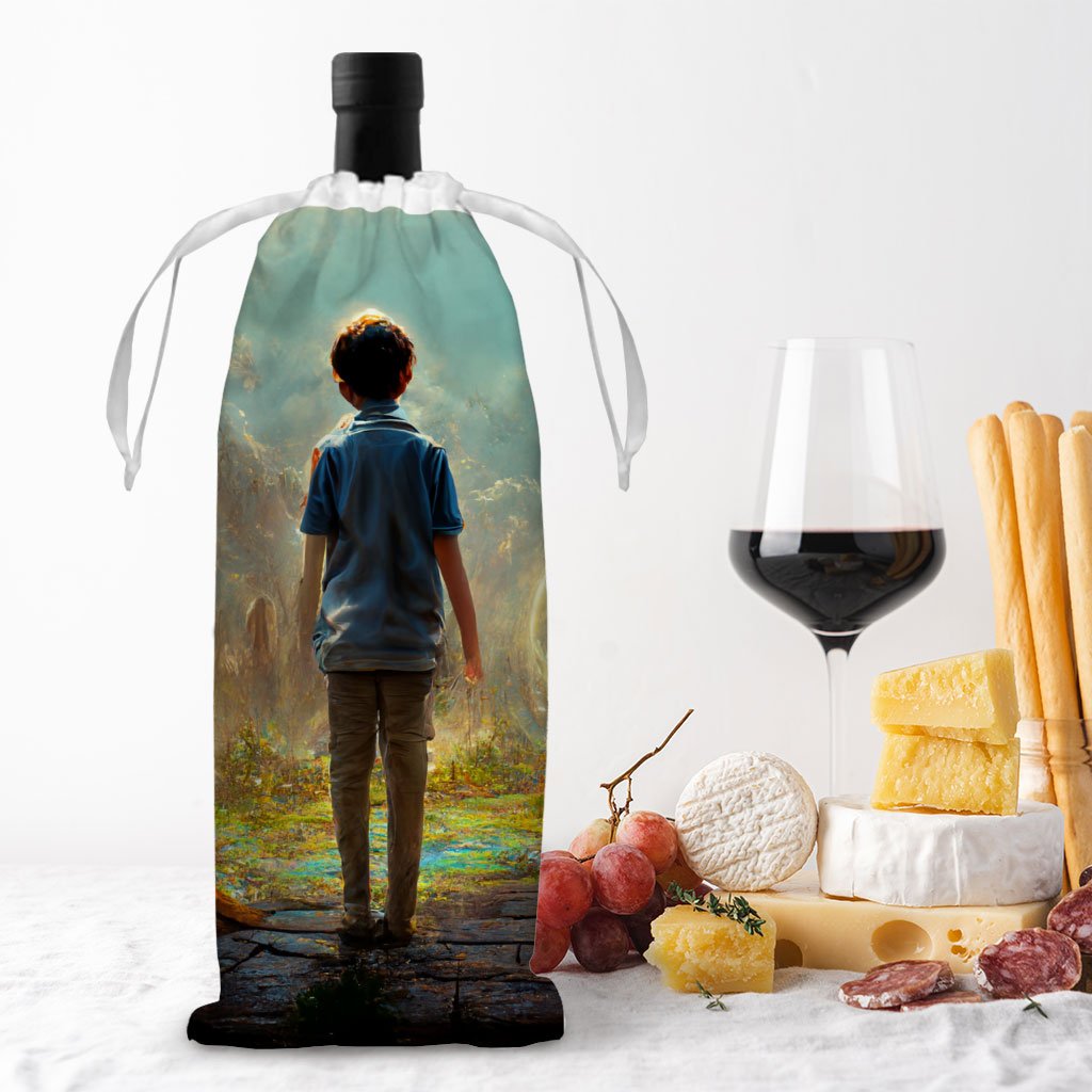 Fantasy World Digital Art Wine Tote Bag – Magical Forest Wine Tote Bag