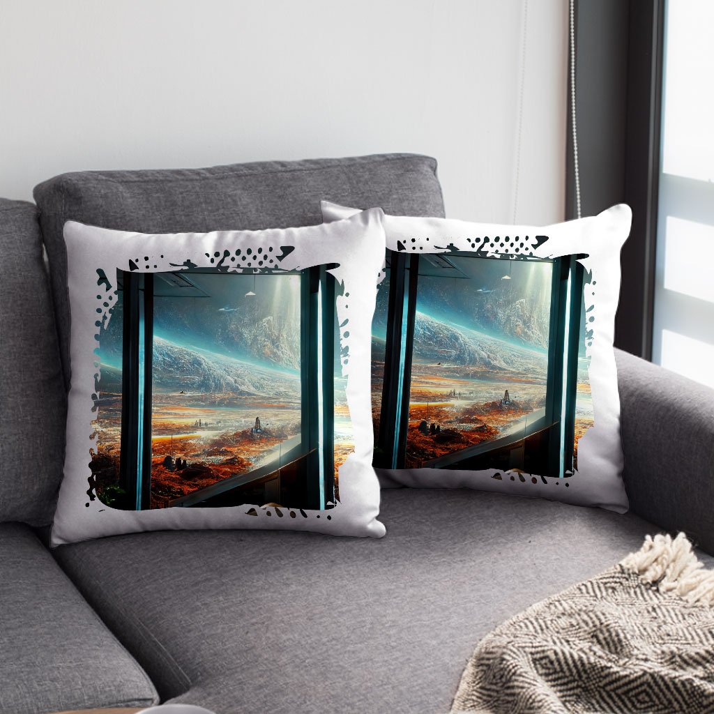 Futuristic Cities Fantasy Art Square Pillow Cases – Cool Pillow Covers
