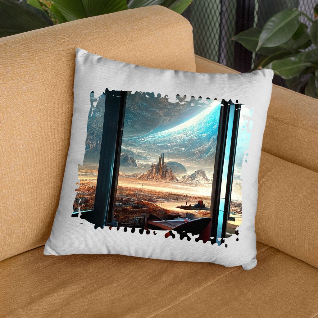 Space City Art Square Pillow Cases – Future World Pillow Covers | Nigerian Mug