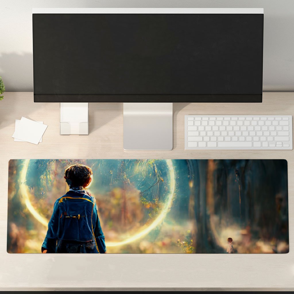 Fantasy World Art Desk Mat – Magic Desk Pad – Nature Laptop Desk Mat
