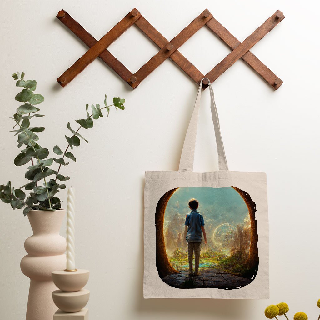 Fantasy World Digital Art Small Tote Bag – Magical Forest Shopping Bag
