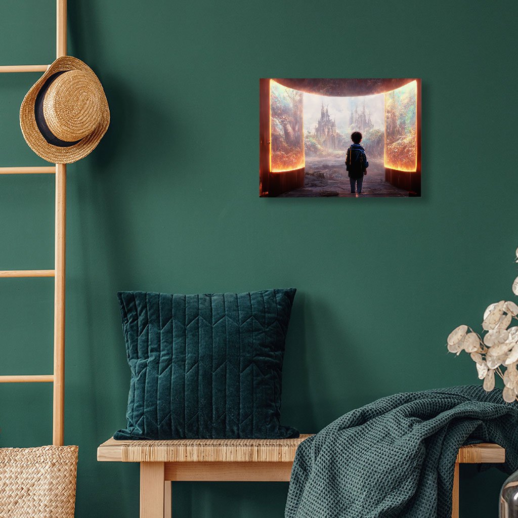 Fantasy World Concept Art Wall Picture – Portal Stretched Canvas | Shopamericaio