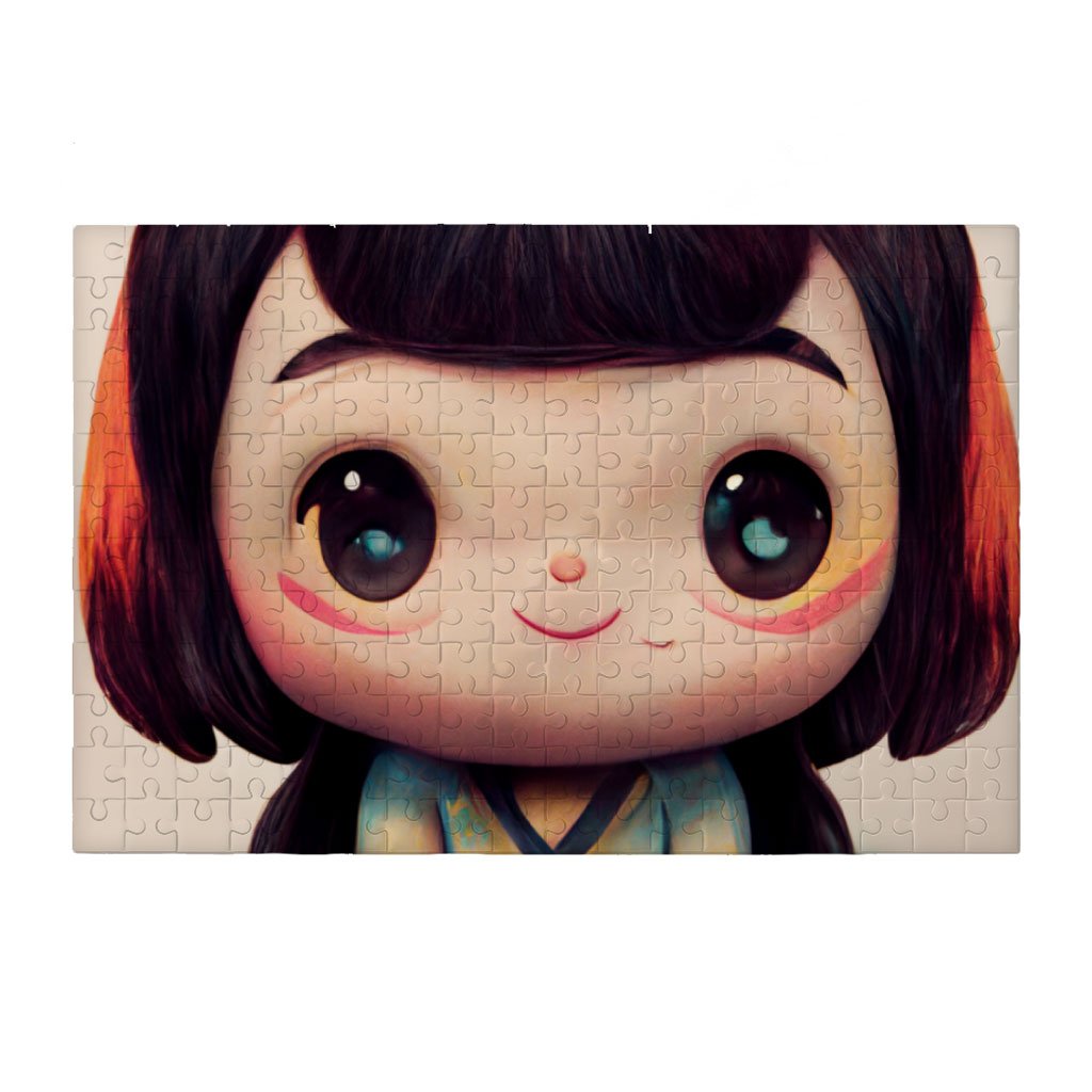 Anime Girl Smiling Puzzles – Anime Print Jigsaw Puzzle – Cute Puzzles