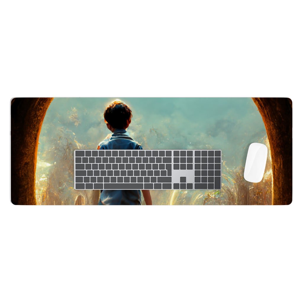 Fantasy World Digital Art Desk Mat – Magical Forest Desk Pad | Black Girl Apron