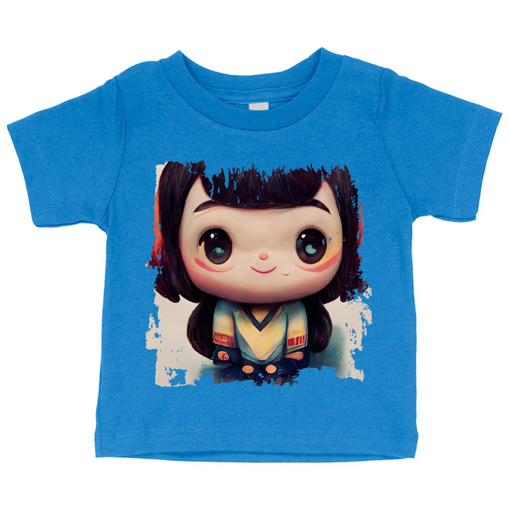 Anime Girl Smiling Baby Jersey T-Shirt – Anime Print Baby T-Cute T