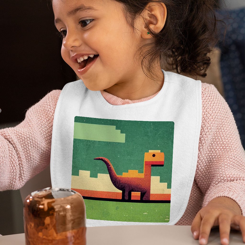 Dino Pixel Art Baby Bibs – Dinosaurs Baby Feeding Bibs | Shopamericaio