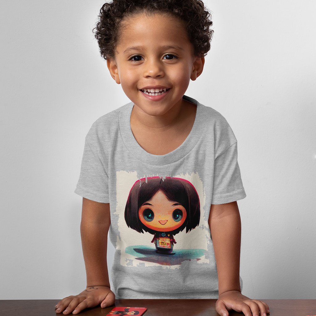 Japanese Young Cute Girl Toddler T-Shirt – Kawaii Kids’ T | Shopamericaio