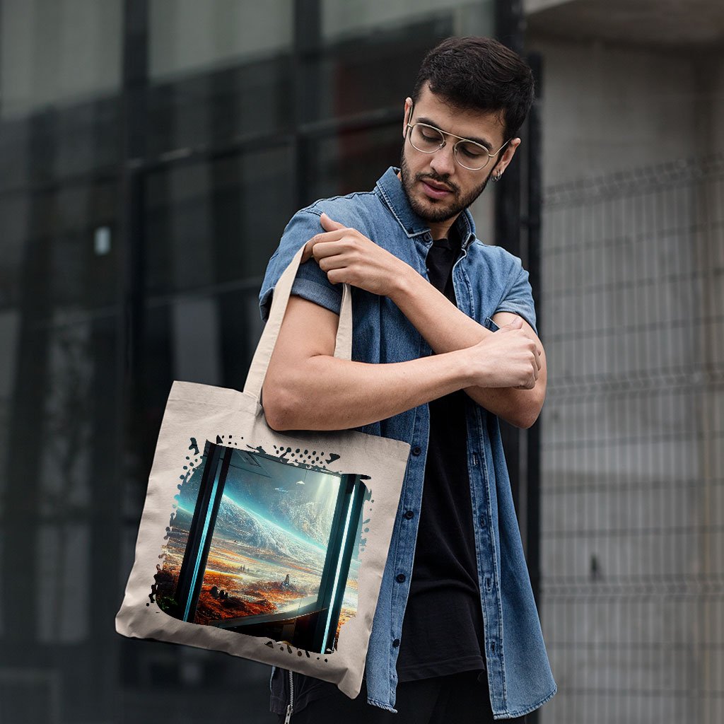 Futuristic Cities Fantasy Art Small Tote Bag – Cool Shopping Bag | Shopamericaio