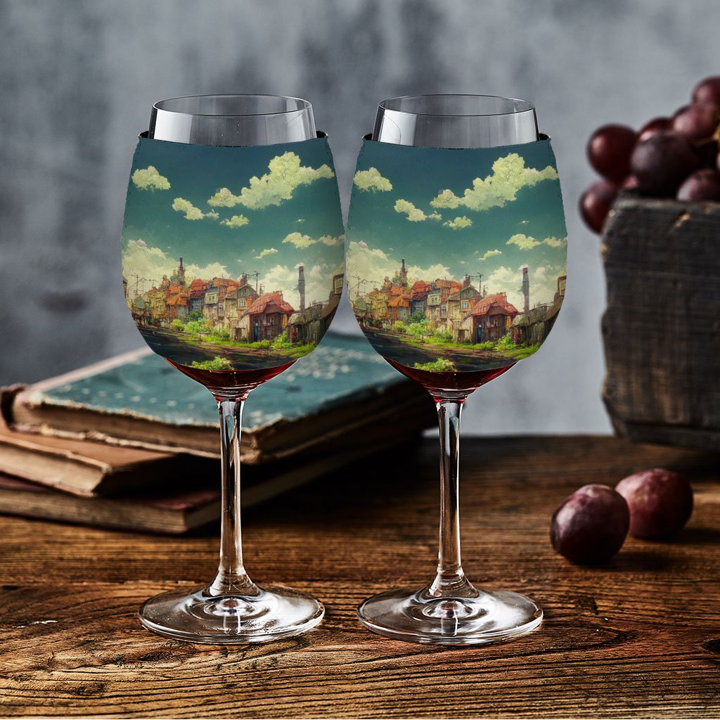 City Pop Anime Print Wine Glass Sleeve – Art Sleeves for Wine Glass