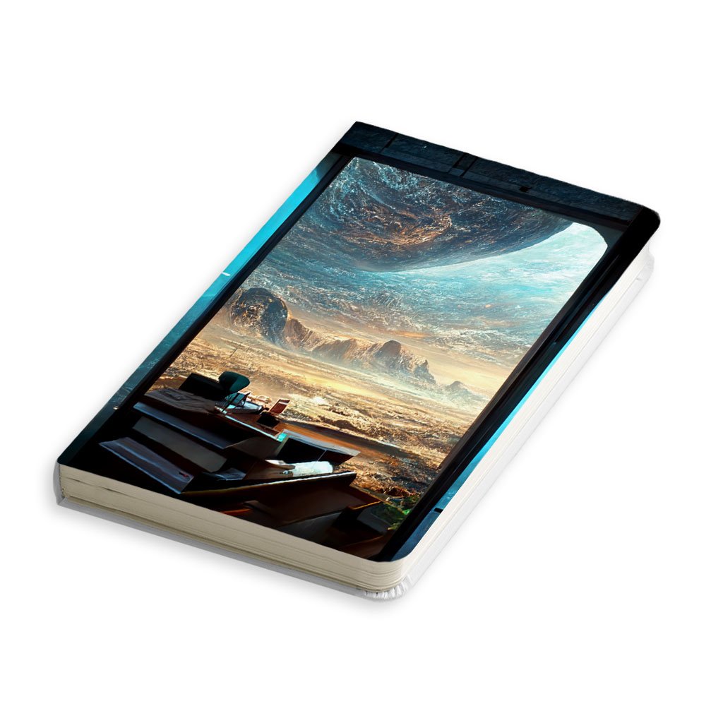 City Space Fantasy Art Journal – Cool Notebook – Futuristic Journal