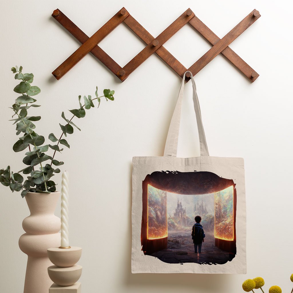 Fantasy World Concept Art Small Tote Bag – Portal Shopping Bag | Shopamericaio