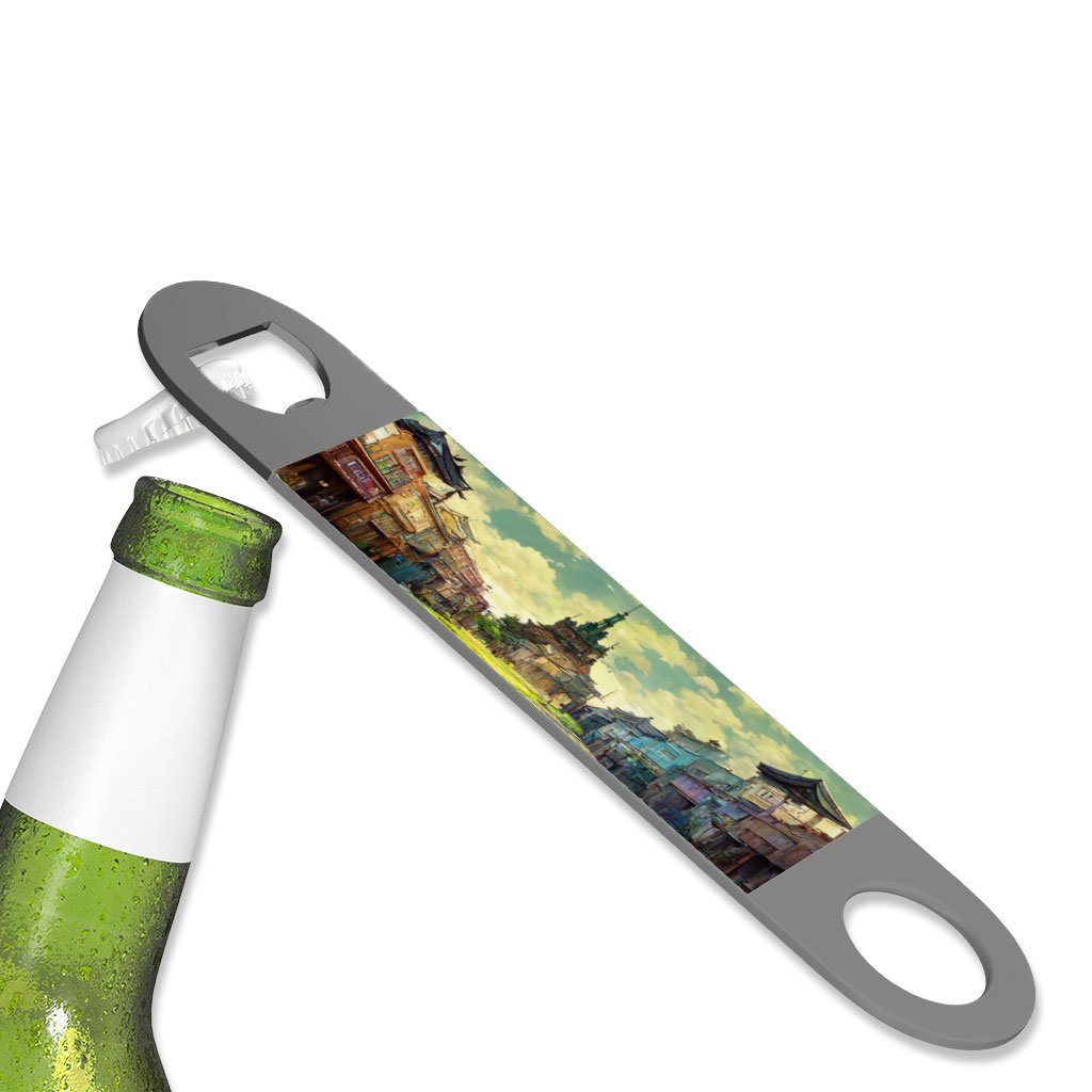 Anime City Background Art Bottle Opener – Painting Beer Opener | Shopamericaio