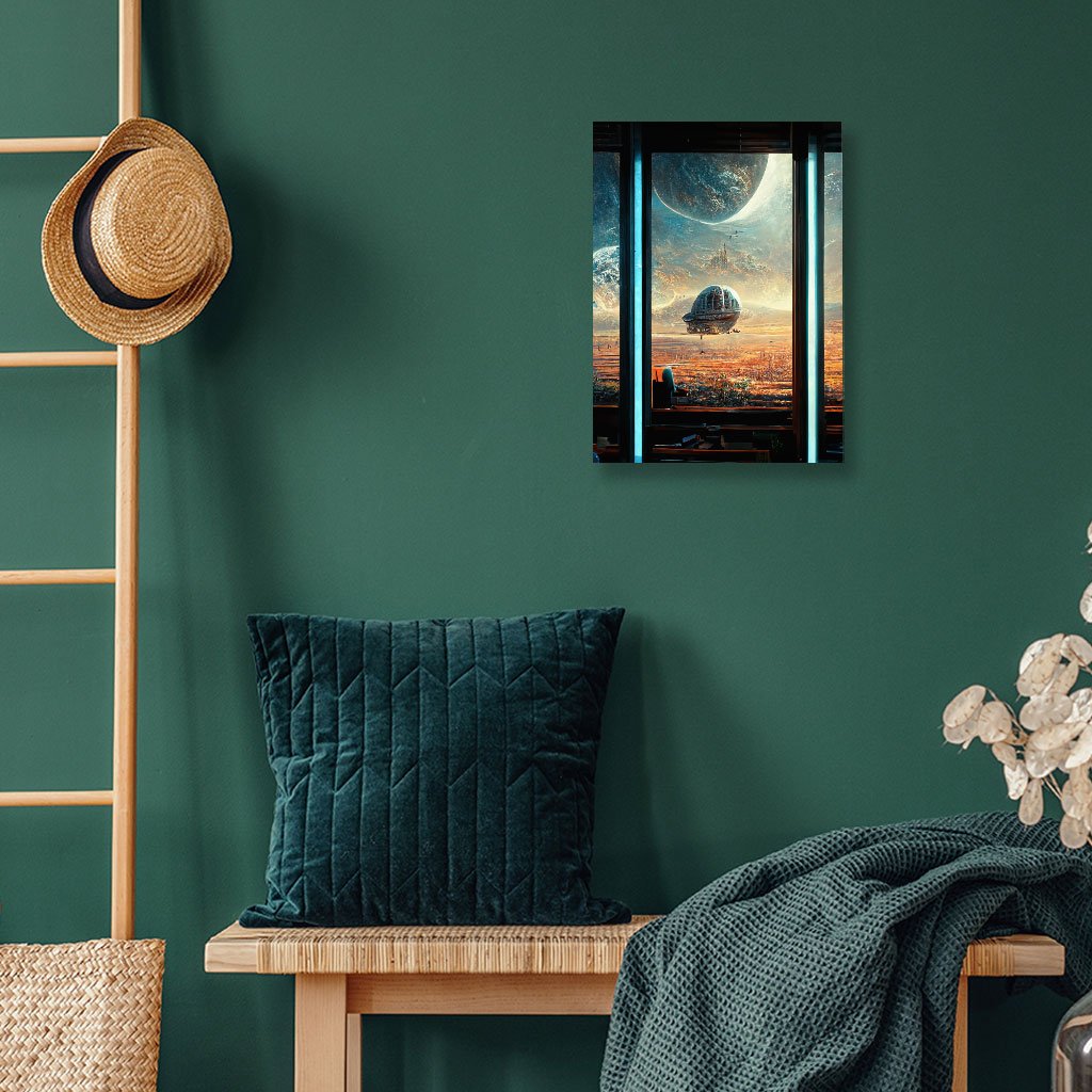 Future City Art Wall Picture – Printed Stretched Canvas – Cool Wall Art