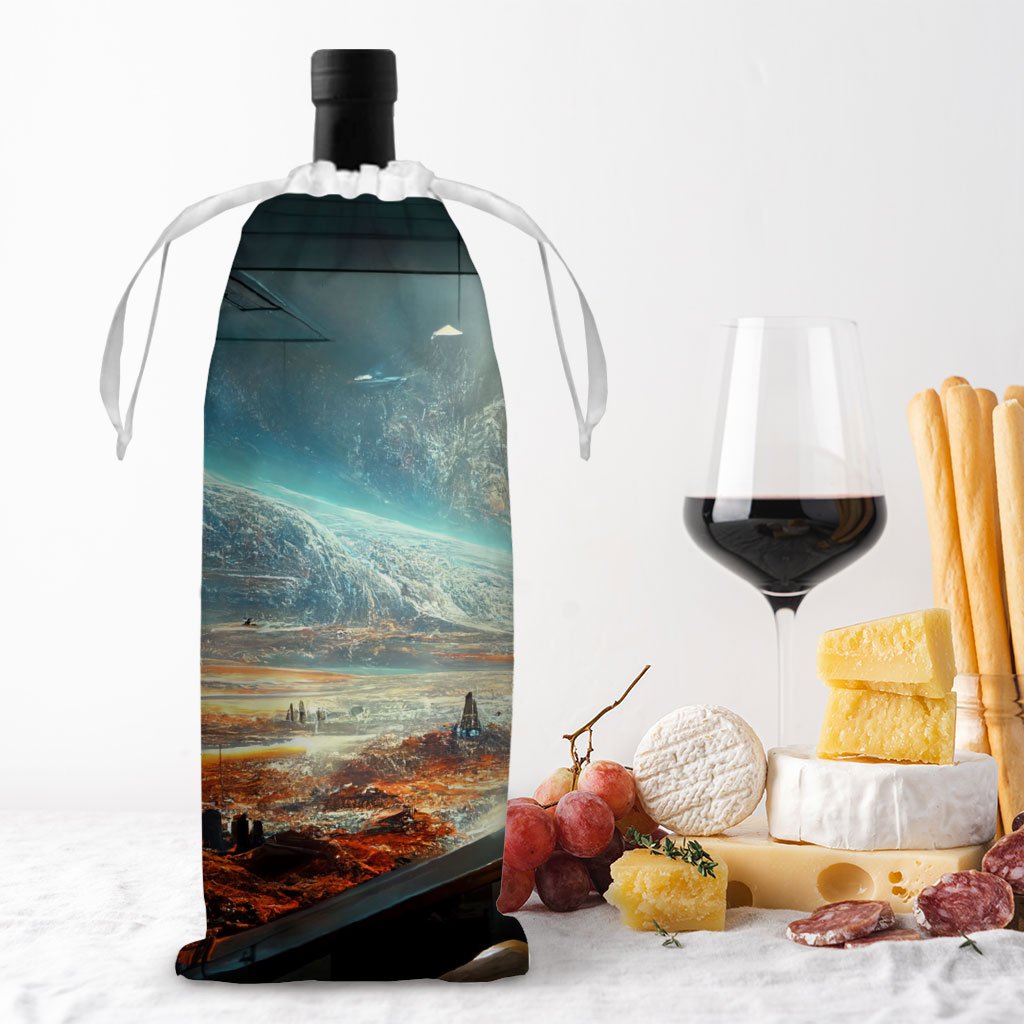 Futuristic Cities Fantasy Art Wine Tote Bag – Cool Wine Tote Bag | Shopamericaio