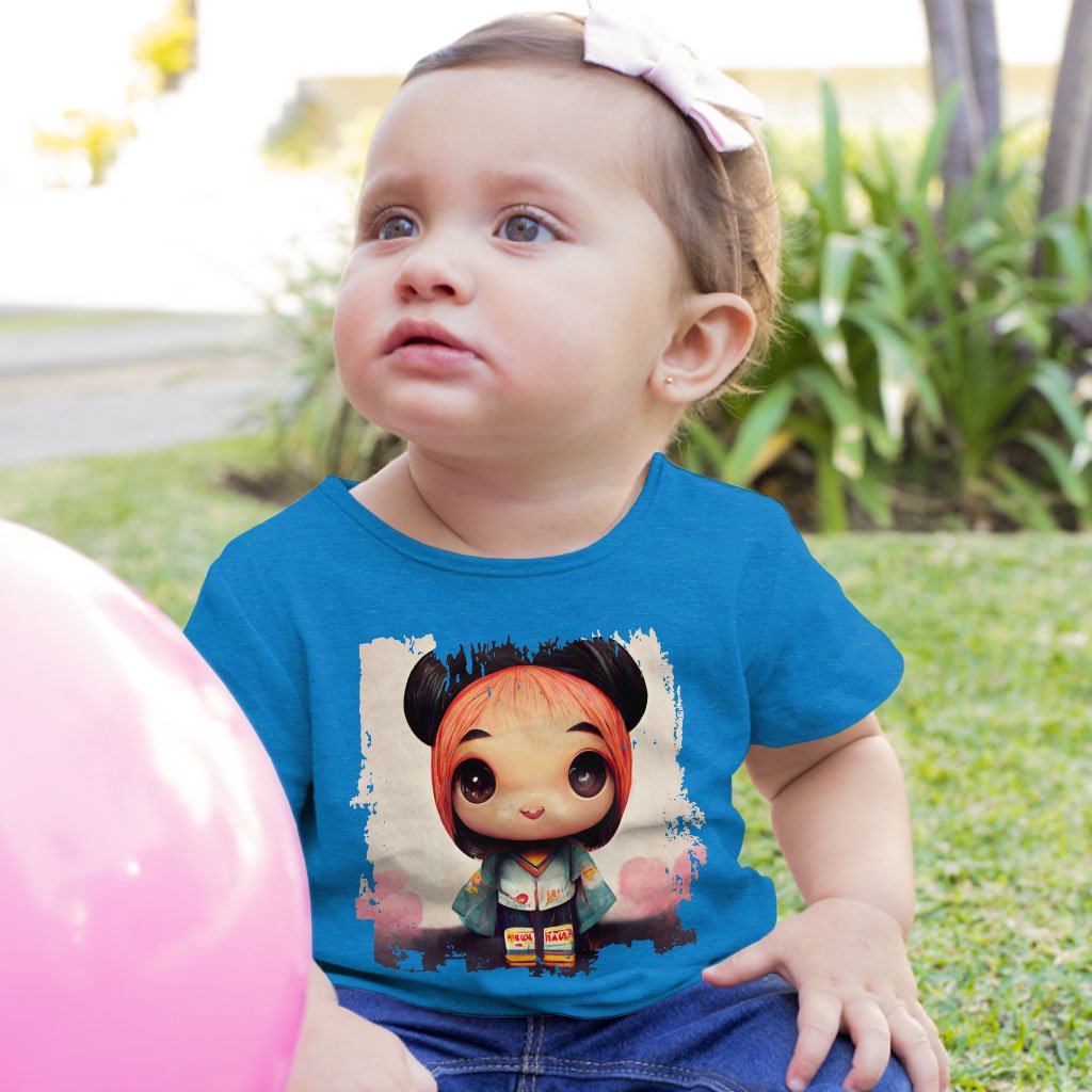 Girl Print Baby Jersey T-Shirt – Anime Baby T-Anime Print T | Shopamericaio