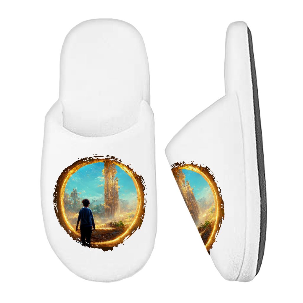 Mystical Fantasy World Art Memory Foam Slippers – Landscape Slippers