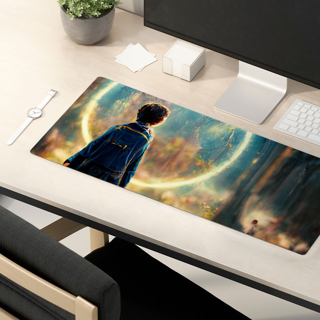 Fantasy World Art Desk Mat – Magic Desk Pad – Nature Laptop Desk Mat