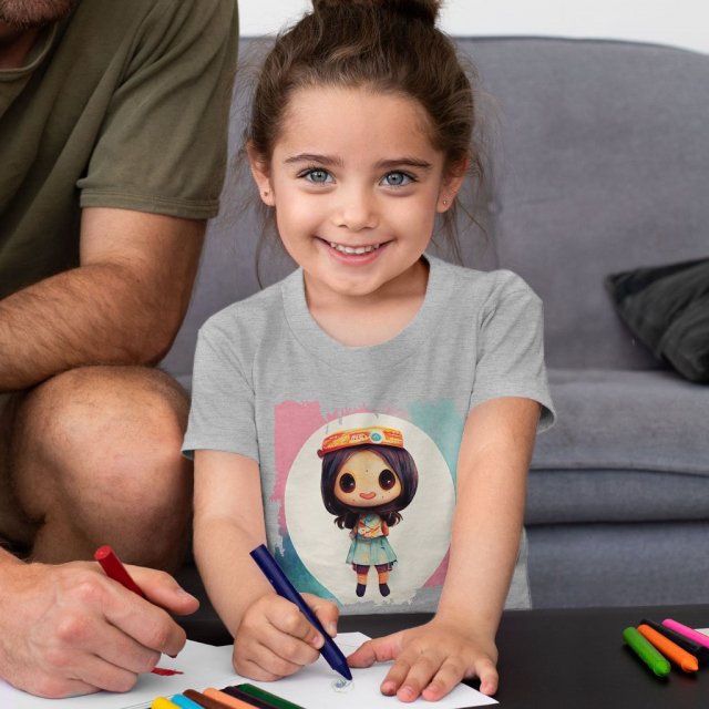Kawaii Baby Girl Toddler T-Shirt – Anime Style Kids’ T | Shopamericaio