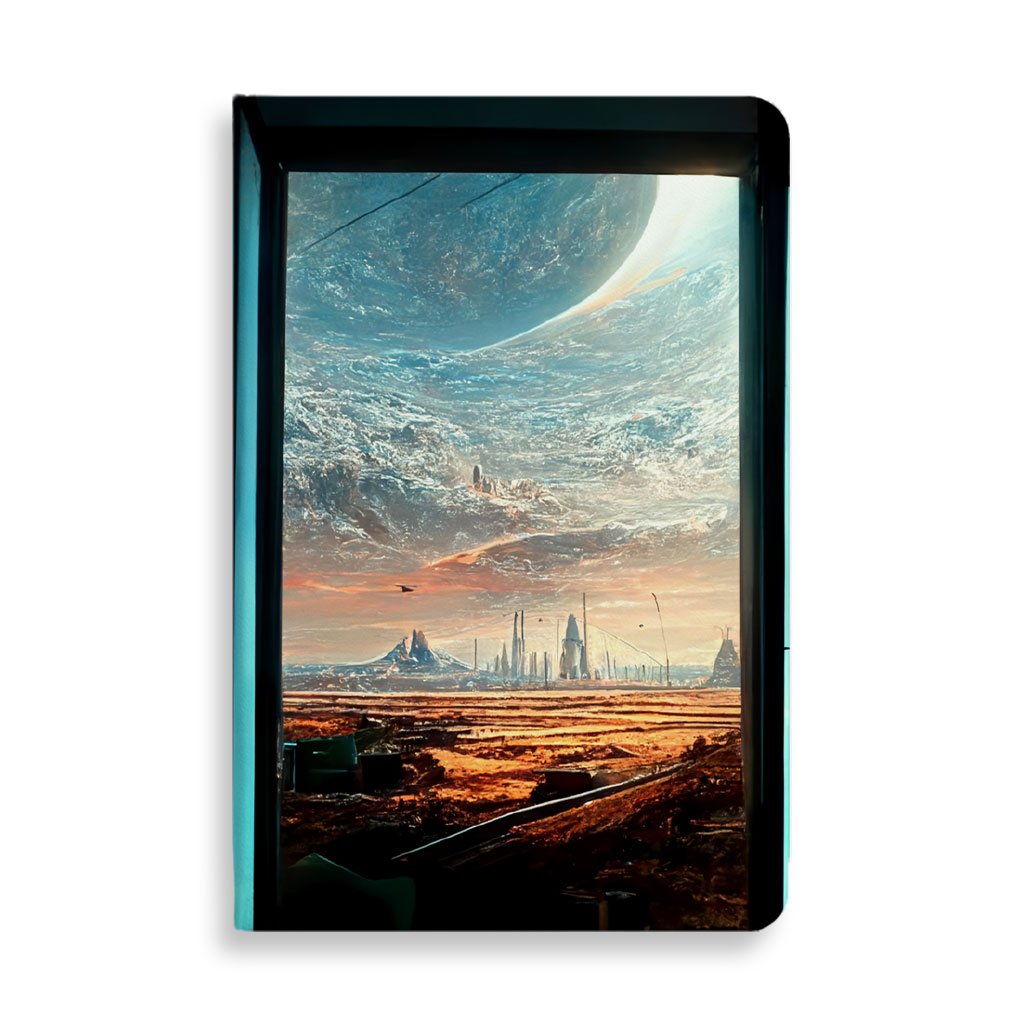 Futuristic City Night Art Journal – Future World Notebook – Graphic Journal