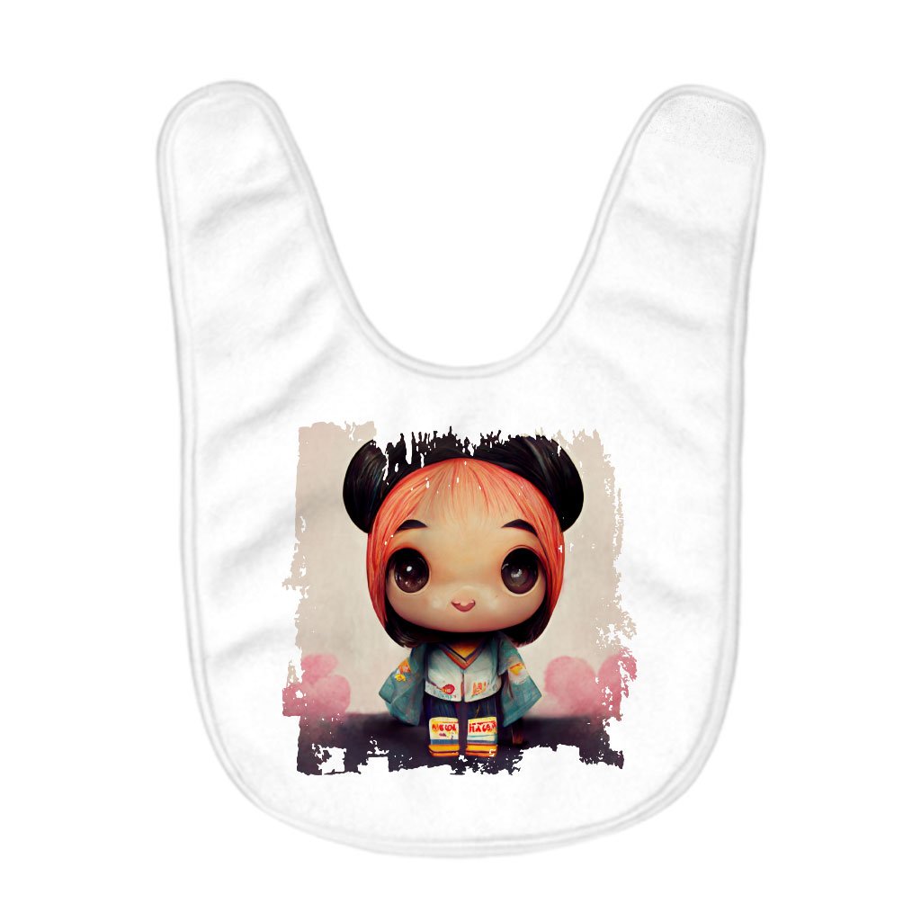 Girl Print Baby Bibs – Anime Baby Feeding Bibs – Anime Print Bibs for Eating