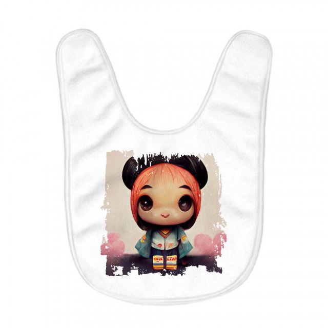 Girl Print Baby Bibs – Anime Baby Feeding Bibs – Anime Print Bibs for Eating
