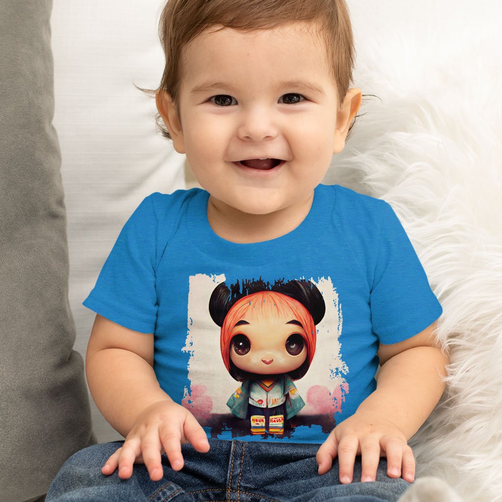 Girl Print Baby Jersey T-Shirt – Anime Baby T-Anime Print T | Shopamericaio