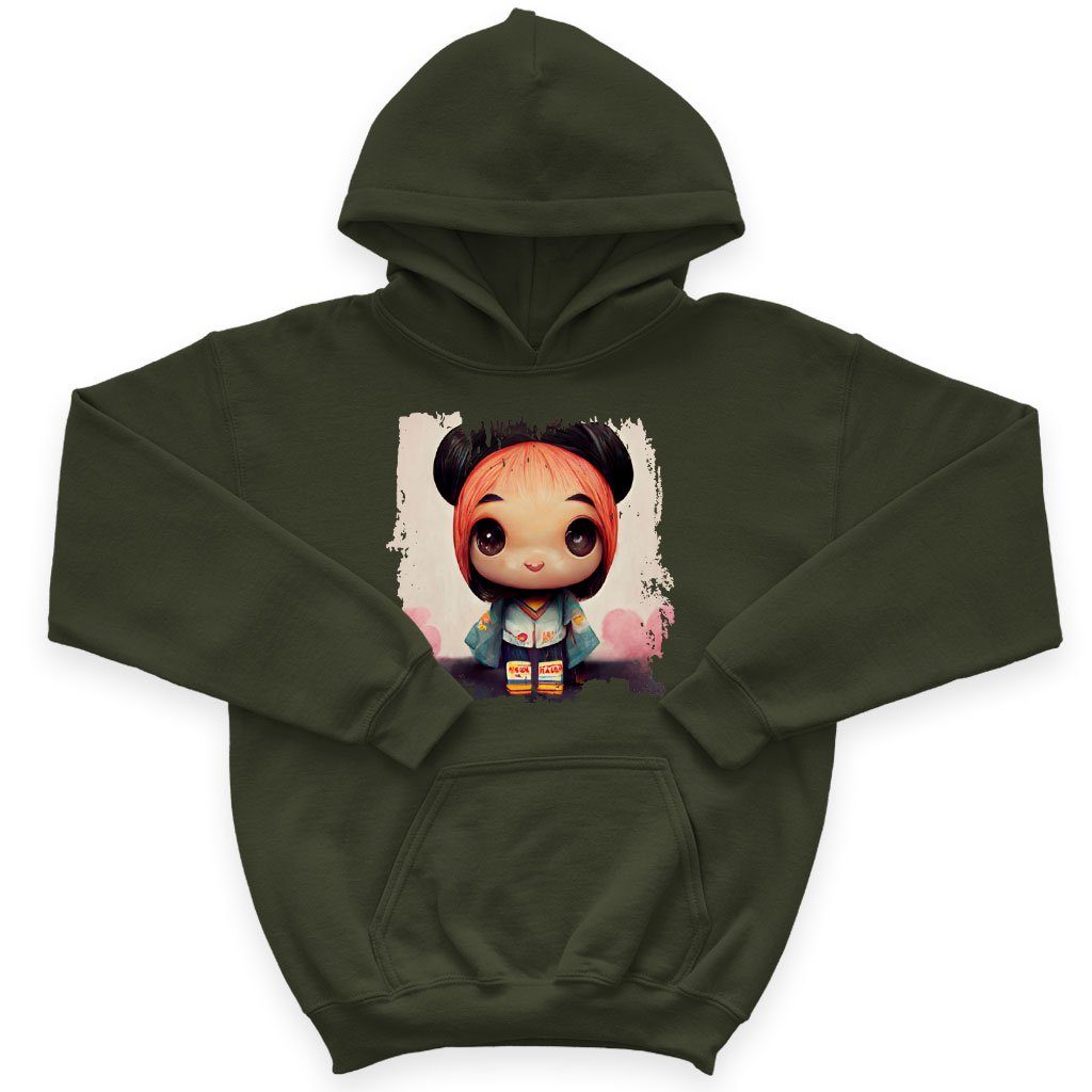 Girl Print Kids’ Sponge Fleece Hoodie – Anime Kids’ Hoodie | Shopamericaio