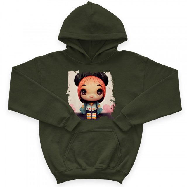 Girl Print Kids’ Sponge Fleece Hoodie – Anime Kids’ Hoodie | Shopamericaio